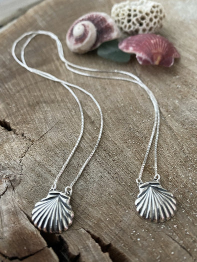 Silver 925 Scapular - Seashell Love