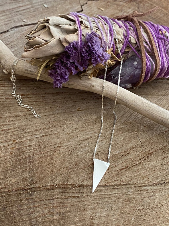 Silver 925 Necklace - Triangle