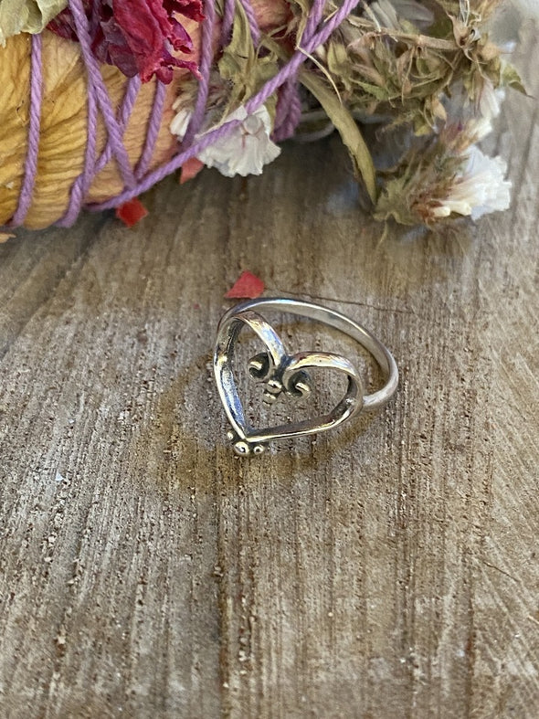 Silver 925 Ring - Hestia Heart