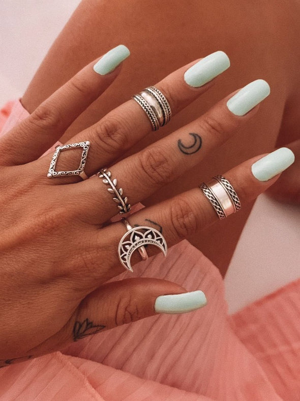 Silver 925 Ring  - Waning Moon