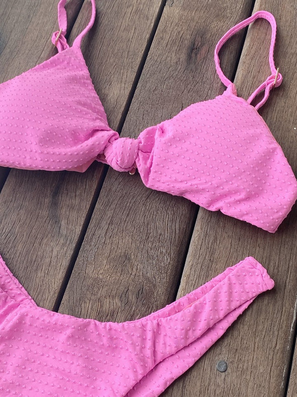 Bikini Seamless Bottom Knotted Top Dots Miami