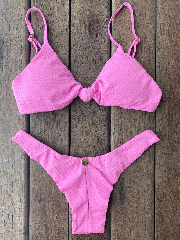 Bikini Seamless Bottom Knotted Top Dots Miami