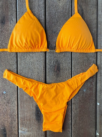 Bikini Seamless Bottom Classic Top Orange Power