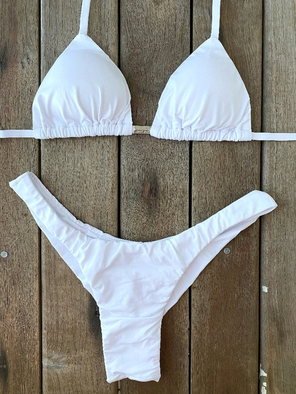 Bikini Seamless Bottom Classic Top White