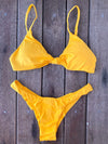 Bikini Seamless Bottom Knotted Top Summer Gold