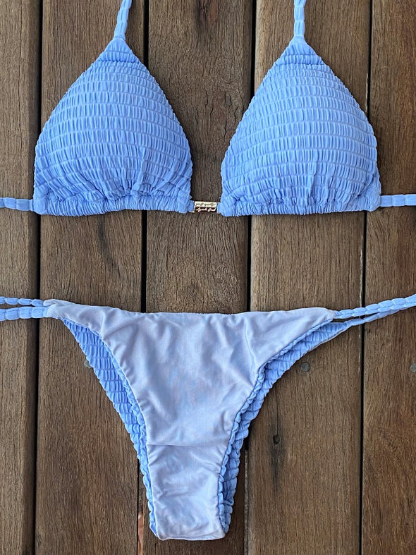 Bikini Tie Sides Bikini Beau Blue (textured)
