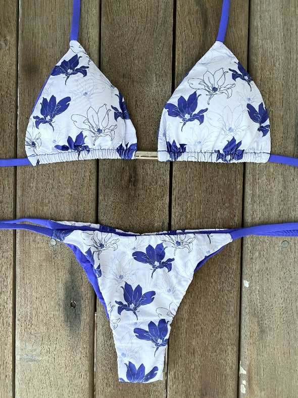 Bikini Tie Sides April Flowers