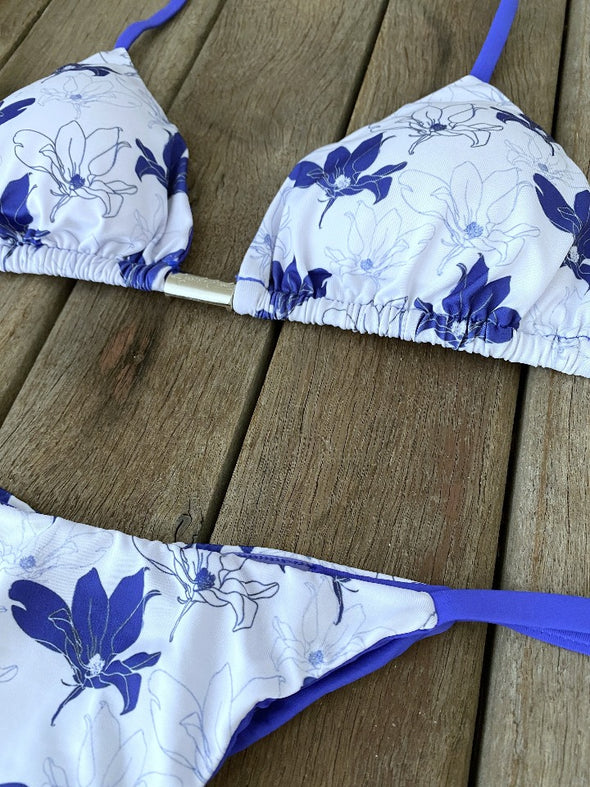 Bikini Tie Sides April Flowers