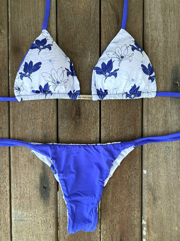 Bikini Tie Sides April Flowers