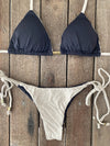 Bikini Tie Sides Bikini Black and Nude