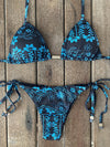 Bikini Tie Sides Blue Garden