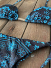 Bikini Tie Sides Blue Garden