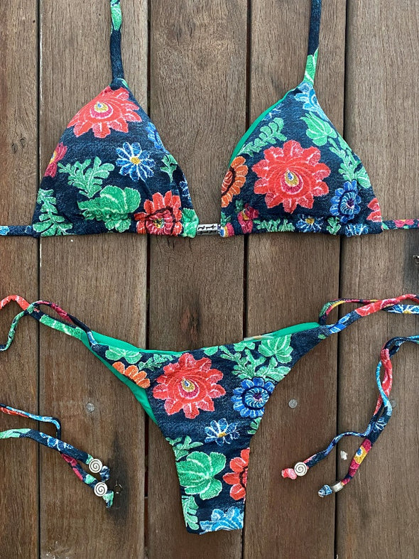 Bikini Tie Sides Bikini Bush Flower