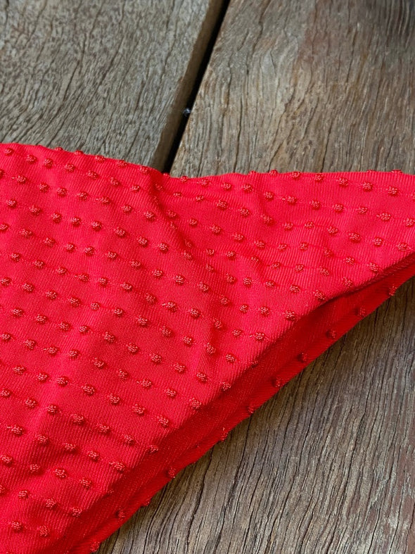 Bikini Tie Sides Cherry (textured)