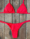 Bikini Tie Sides Cherry (textured)