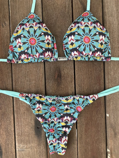 Bikini Tie Sides Coastal Flowers