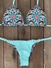 Bikini Tie Sides Coastal Flowers