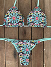 Bikini Tie Sides Coastal Flowers