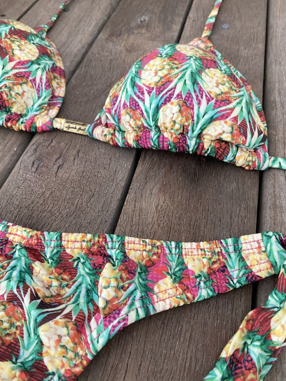 Bikini Tie Sides Pineapples