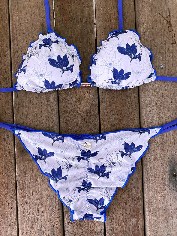 Bikini Tie Sides Ripple April Flowers