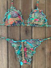 Bikini Tie Sides Ripple Bird Forest (fully reversible)