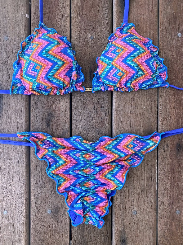 Bikini Tie Sides Ripple Summer Gaze (fully reversible)