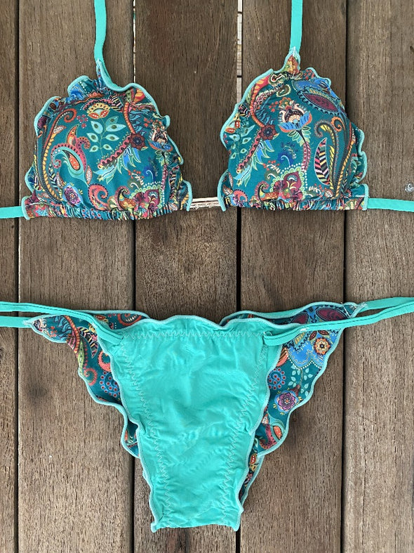 Bikini Tie Sides Ripple Cumbuco