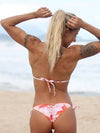 Bikini Tie Sides Ripple Flamingo