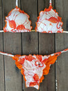 Bikini Tie Sides Ripple Flamingo