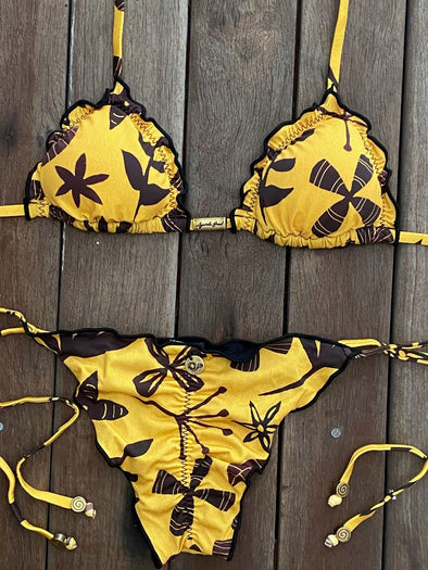 Bikini Tie Sides Ripple Gold Fields