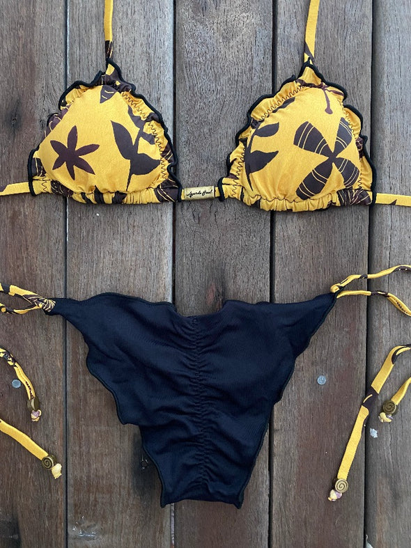 Bikini Tie Sides Ripple Gold Fields