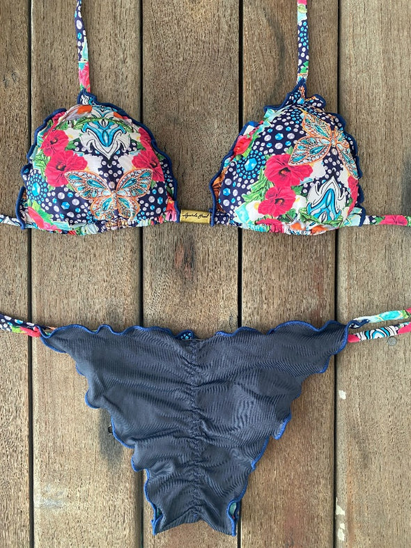 Bikini Tie Sides Ripple Indi Rose