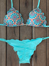 Bikini Tie Sides Ripple Mandala Flower
