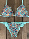Bikini Tie Sides Ripple Mandala Flower