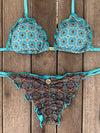 Bikini Tie Sides Ripple Moroccan Sea