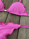 Bikini Tie Sides Ripple Pink Love
