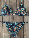 Bikini Tie Sides Ripple Sancho (blue border)