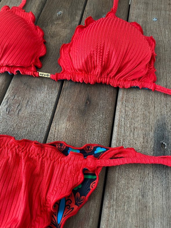 Bikini Tie Sides Ripple Sangava (textured / fully reversible)