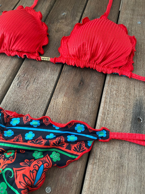 Bikini Tie Sides Ripple Sangava (textured / fully reversible)