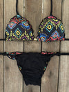 Bikini Tie Sides Ripple Tribal Pop
