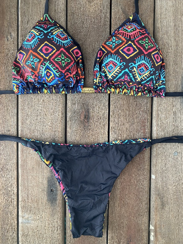 Bikini Tie Sides Tribal Pop