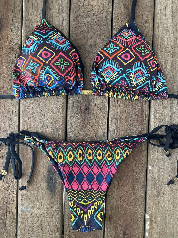 Bikini Tie Sides Tribal Pop