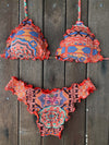 Bikini Wide Sides Ripple Earthy Mandala (fully reversible)
