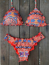 Bikini Wide Sides Ripple Earthy Mandala (fully reversible)