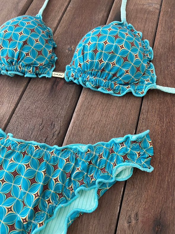 Bikini Wide Sides Ripple Moroccan Sky (fully reversible)