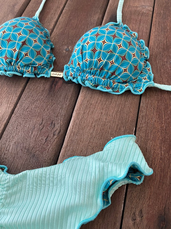 Bikini Wide Sides Ripple Moroccan Sky (fully reversible)