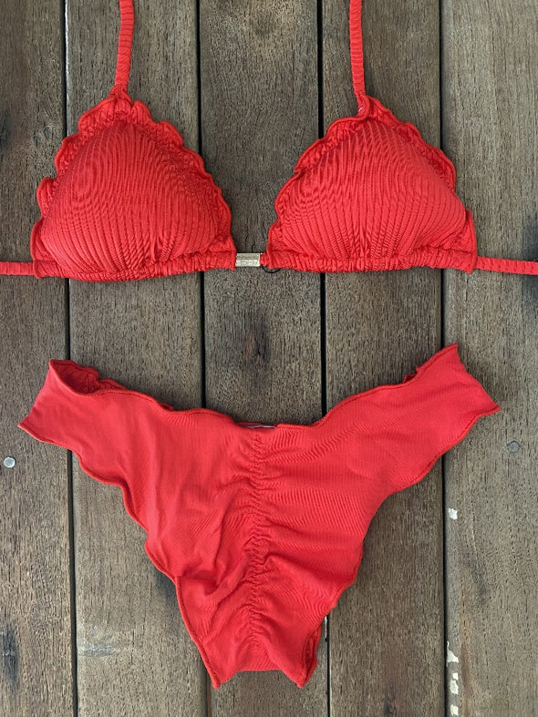 Bikini Wide Sides Ripple Cherry