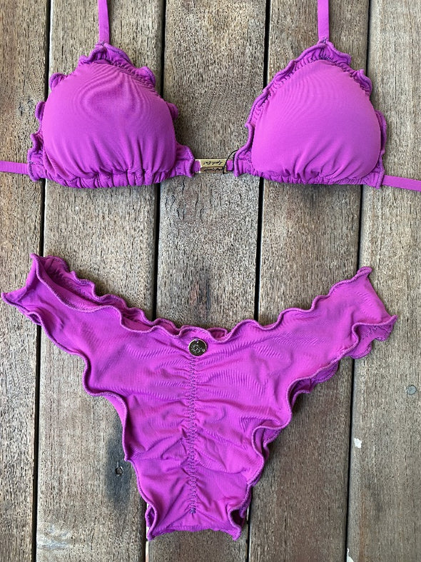 Bikini Wide Sides Ripple Magenta