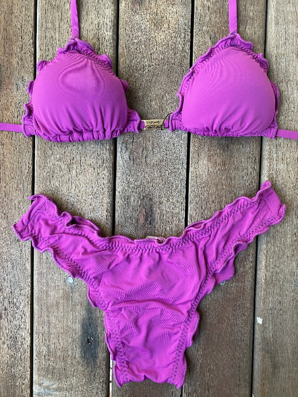 Bikini Wide Sides Ripple Magenta