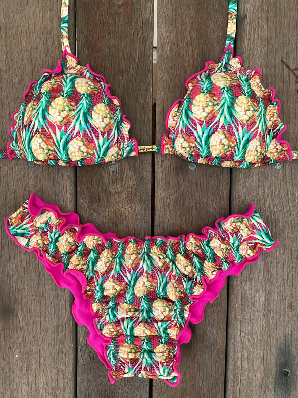 Bikini Wide Sides Ripple Pineapples (reversible bottom)